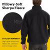 MARMOT Men’s Aros 1/2 Zip Jacket – Sherpa Fleece with Retro Style(Black)