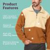 MARMOT Men’s Aros 1/2 Zip Jacket – Sherpa Fleece with Retro Style(Light Oak/Hazel)