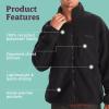 MARMOT Men’s Aros Full-Zip Jacket – Sherpa Fleece with Retro Style(Black)