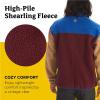 MARMOT Men’s Aros Full-Zip Jacket – Sherpa Fleece with Retro Style(Dark Azure/Port Royal)
