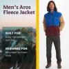 MARMOT Men’s Aros Full-Zip Jacket – Sherpa Fleece with Retro Style(Dark Azure/Port Royal)
