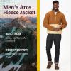 MARMOT Men’s Aros Full-Zip Jacket – Sherpa Fleece with Retro Style(Hazel/Light Oak)