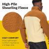 MARMOT Men’s Aros Full-Zip Jacket – Sherpa Fleece with Retro Style(Hazel/Light Oak)