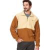 MARMOT Men’s Aros 1/2 Zip Jacket – Sherpa Fleece with Retro Style(Light Oak/Hazel)