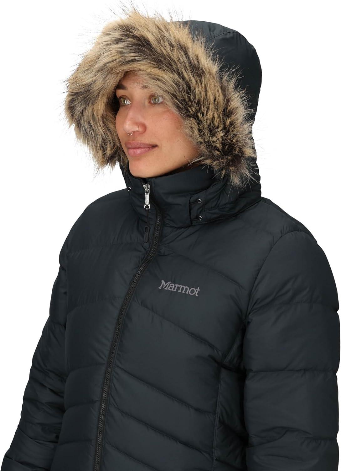 imageMARMOT Womens Montreal Midthigh Length Down Puffer JacketBlack Latest Collection