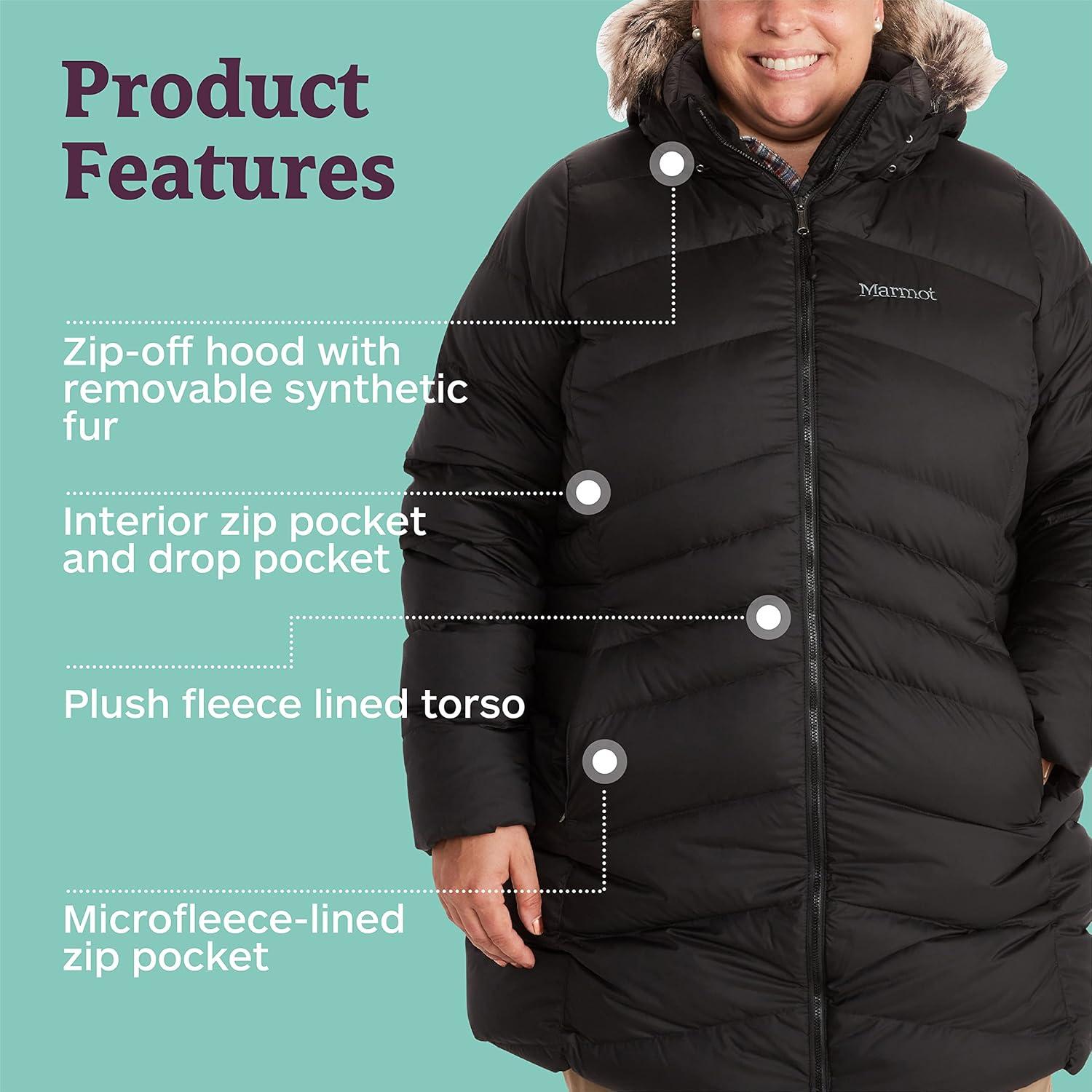 imageMARMOT Womens Montreal Midthigh Length Down Puffer JacketBlack