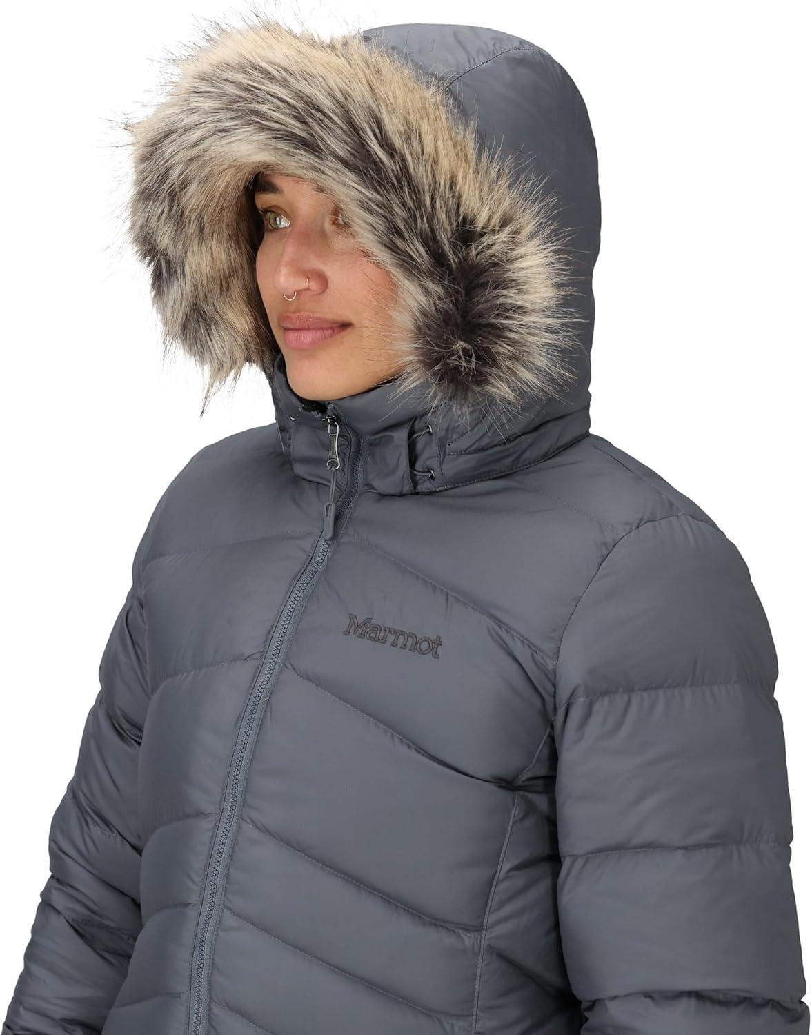 imageMARMOT Womens Montreal Midthigh Length Down Puffer JacketSteel Onyx