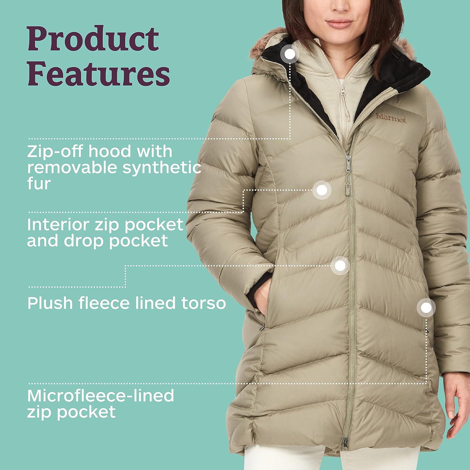 imageMARMOT Womens Montreal Midthigh Length Down Puffer JacketVetiver