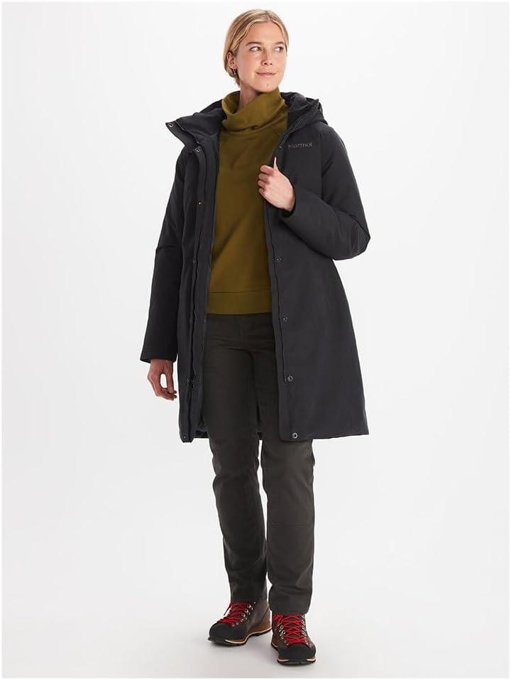 imageMARMOT womens Chelsea 700 Down Fill Coat With HoodBlack Latest Collection