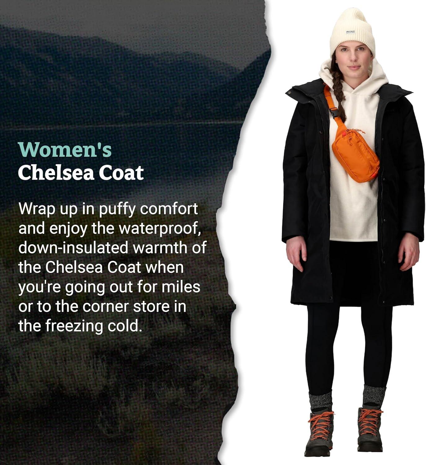 imageMARMOT womens Chelsea 700 Down Fill Coat With HoodBlack Latest Collection