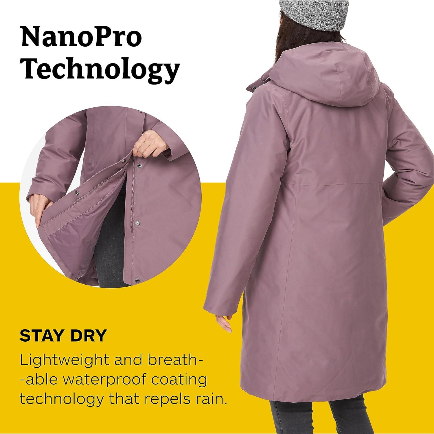imageMARMOT womens Chelsea 700 Down Fill Coat With HoodHazy Purple Latest Collection