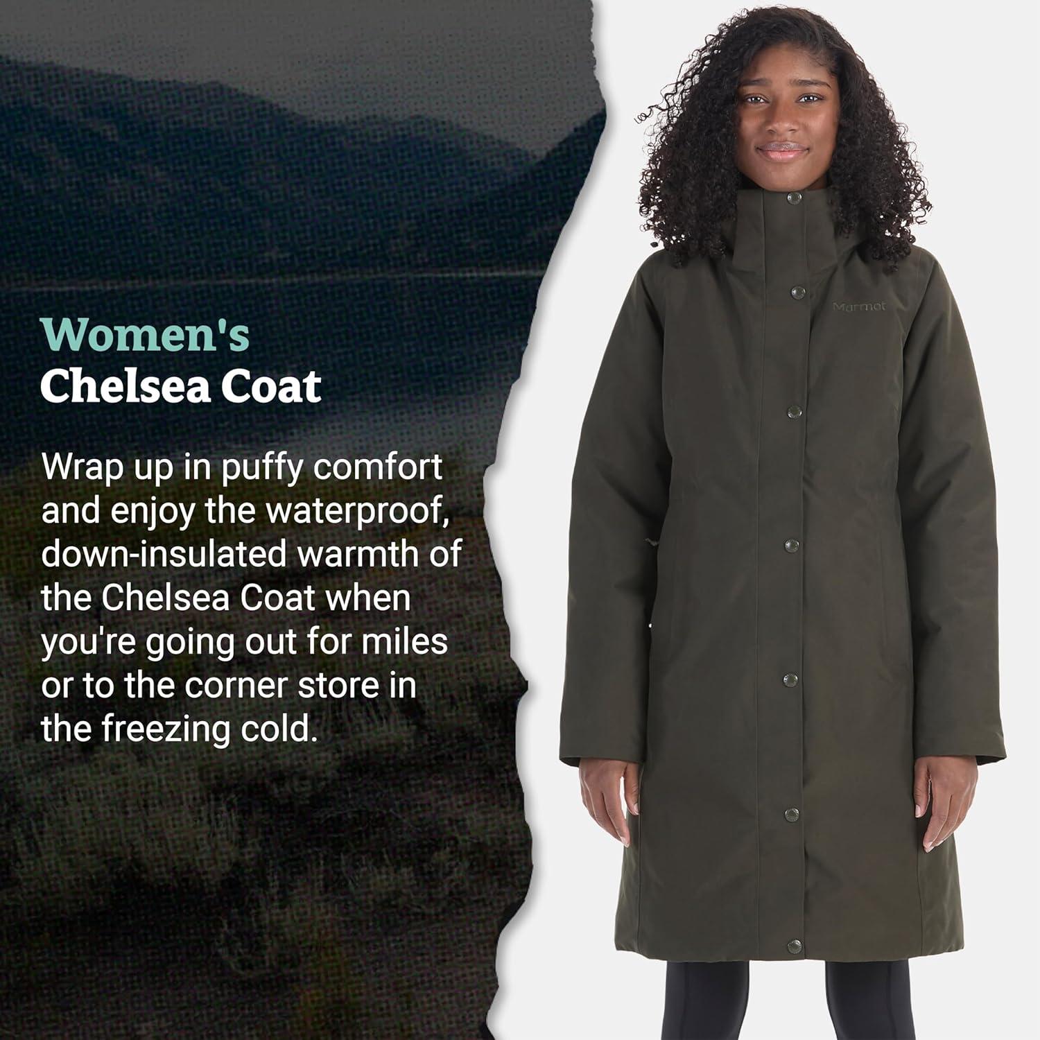 imageMARMOT womens Chelsea 700 Down Fill Coat With HoodRosin Green Latest Collection