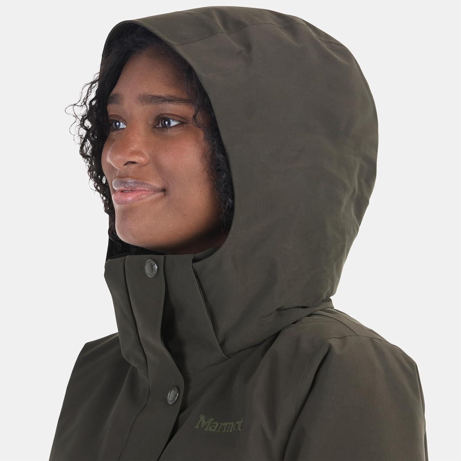 imageMARMOT womens Chelsea 700 Down Fill Coat With HoodRosin Green Latest Collection