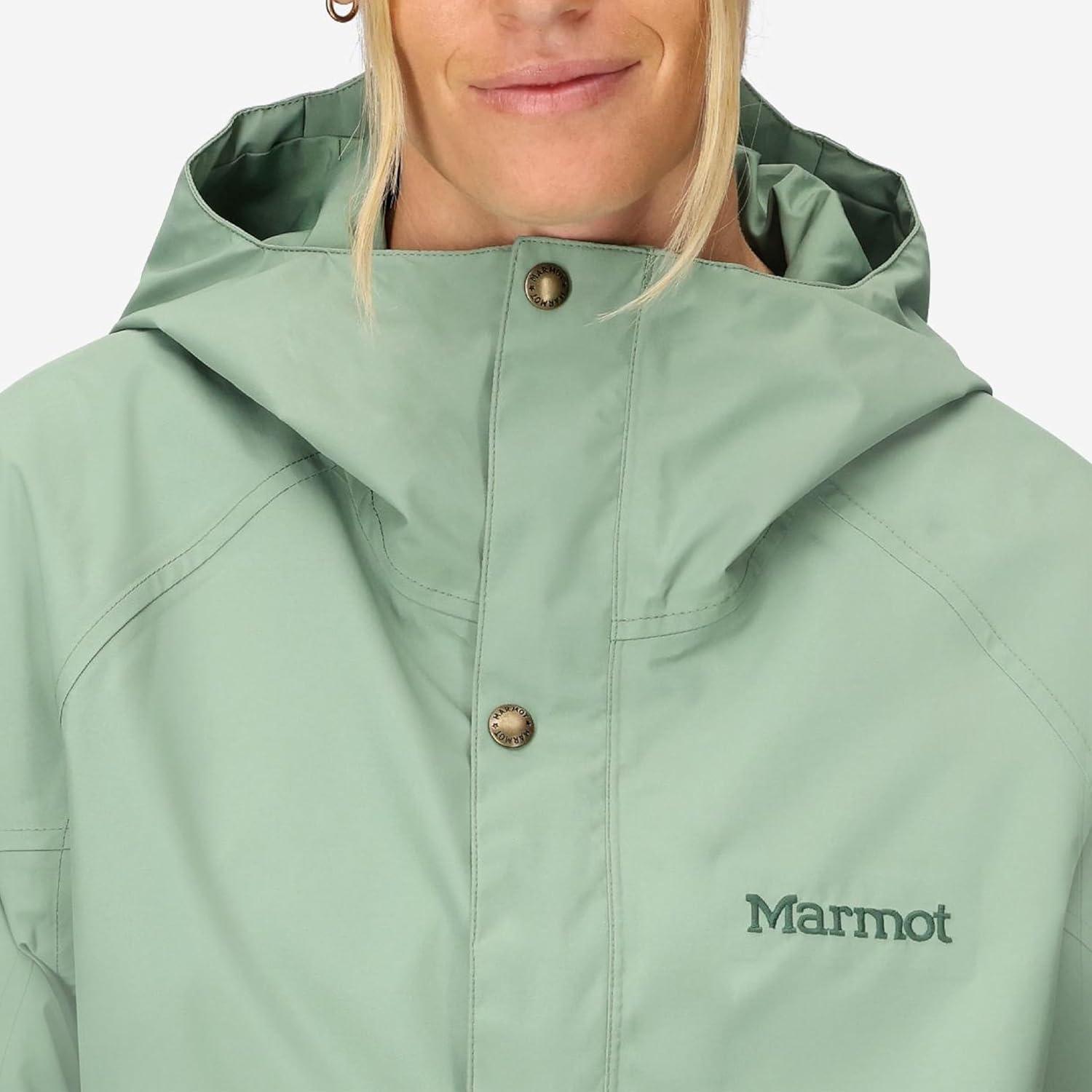 imageMarmot Womens Cascade Durable amp Waterproof Rain JacketAgate Green