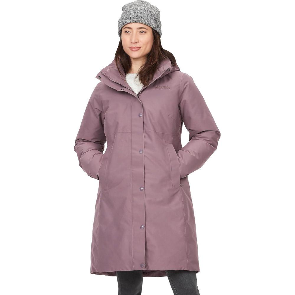 imageMARMOT womens Chelsea 700 Down Fill Coat With HoodHazy Purple Latest Collection