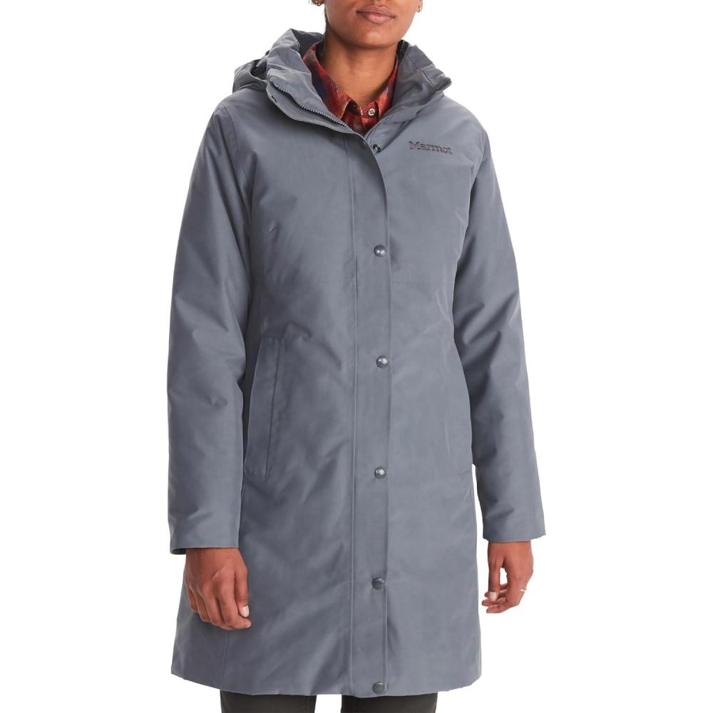 imageMARMOT womens Chelsea 700 Down Fill Coat With HoodSteel Onyx Latest Collection