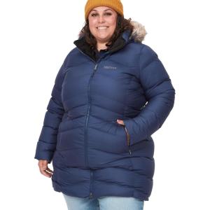 MARMOT Women’s Montreal Mid-thigh Length Down Puffer Jacket(Arctic Navy – Plus)