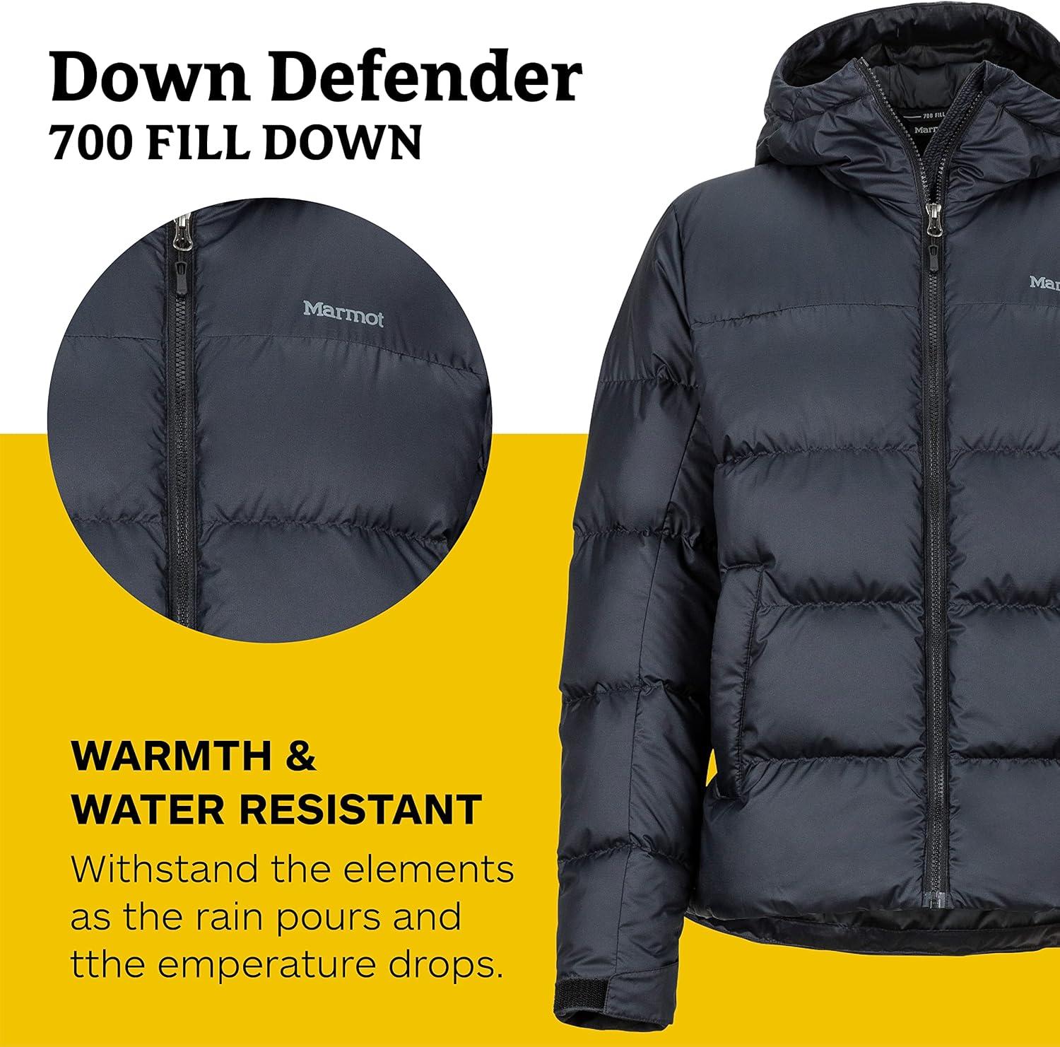 imageMARMOT Womens Guides Down Hoody 700Fill Insulated WaterResistant Lightweight Puffer Jacket with HoodBlack