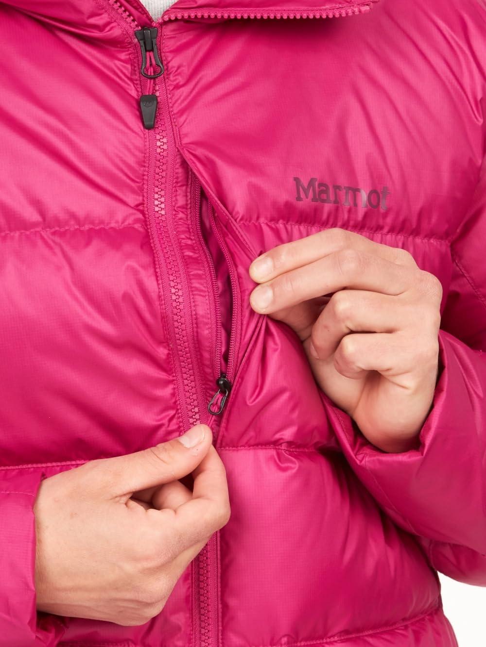 imageMARMOT Womens Guides Down Hoody 700Fill Insulated WaterResistant Lightweight Puffer Jacket with HoodBright Fuchsia