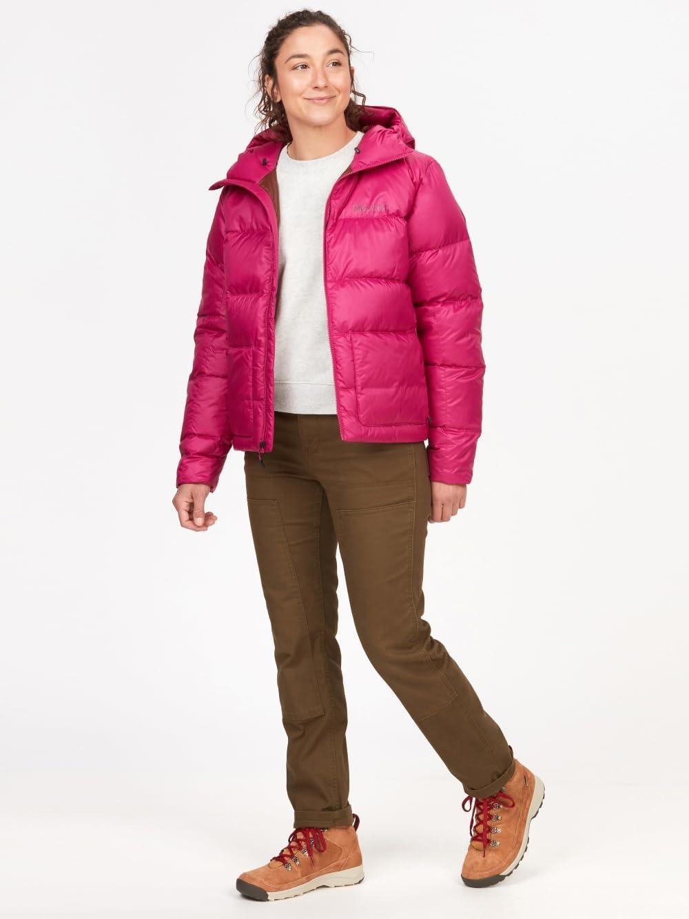 imageMARMOT Womens Guides Down Hoody 700Fill Insulated WaterResistant Lightweight Puffer Jacket with HoodBright Fuchsia