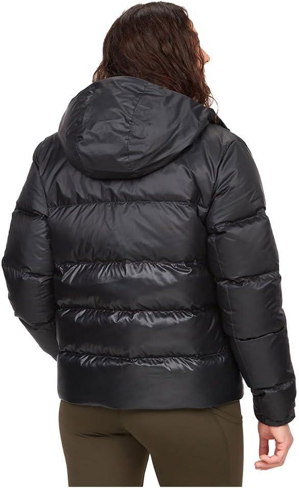 imageMARMOT Womens Guides Down Hoody 700Fill Insulated WaterResistant Lightweight Puffer Jacket with HoodShiny Black