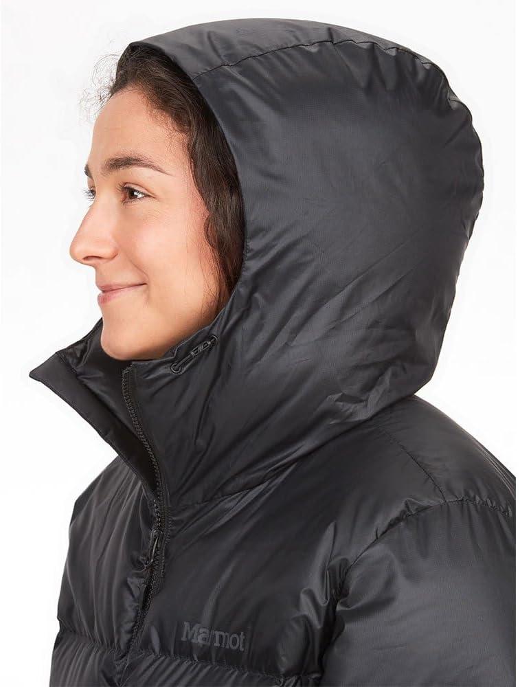imageMARMOT Womens Guides Down Hoody 700Fill Insulated WaterResistant Lightweight Puffer Jacket with HoodShiny Black