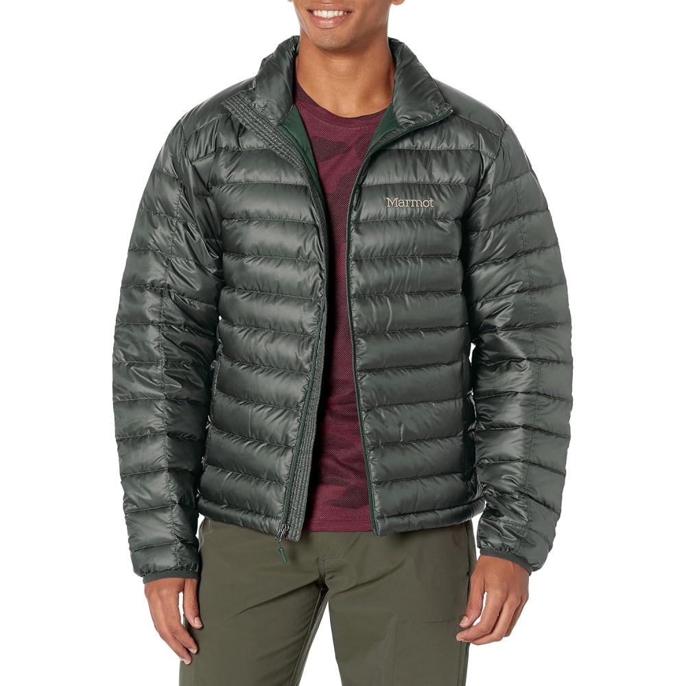 imageMARMOT Mens Zeus Jacket 700Fill Insulated WaterResistant Lightweight PufferDark Spruce