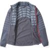 MARMOT Men’s Featherless Hybrid Jacket – Down-Alternative Puffer Layer(Steel Onlyx/Victory Red)