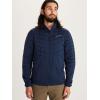 MARMOT Men’s Featherless Hybrid Jacket – Down-Alternative Puffer Layer(Steel Onlyx/Victory Red)