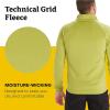 MARMOT Men’s Leconte Fleece 1/2 Zip Pullover Jacket – Lightweight, Breathable, Technical Grid Fleeced Layer(Spinach Green)
