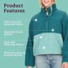 MARMOT Women’s Aros 1/2 Zip Jacket – Pullover Sherpa Fleece Jacket with Retro Style(Dark Jungle/Blue Agave)