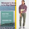 MARMOT Women’s Aros 1/2 Zip Jacket – Pullover Sherpa Fleece Jacket with Retro Style(Hazy Purple/Wheat)