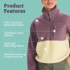 MARMOT Women’s Aros 1/2 Zip Jacket – Pullover Sherpa Fleece Jacket with Retro Style(Hazy Purple/Wheat)