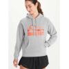 MARMOT Women’s Coastal Hoody – Hooded Sweatshirt with Screen Printed Graphic, Jersey Lined Hood and Kangaroo Pocket(Sleet Heather)