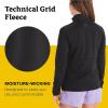 MARMOT Women’s Leconte Fleece 1/2 Zip Pullover Jacket – Lightweight, Breathable, Technical Grid Fleeced Layer(Black)