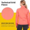 MARMOT Women’s Leconte Fleece Jacket – Lightweight, Breathable, Technical Grid Fleeced Layer(Grapefruit)