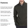 Marmot Men’s Drop Line 1/2 Zip Pullover Lightweight 100-Weight Sweater Fleece Jacket(Rosin Green 7764)