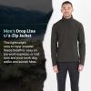 Marmot Men’s Drop Line 1/2 Zip Pullover Lightweight 100-Weight Sweater Fleece Jacket(Rosin Green 7764)