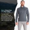 Marmot Men’s Drop Line 1/2 Zip Pullover Lightweight 100-Weight Sweater Fleece Jacket(Steel Onyx 1515)