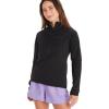 MARMOT Women’s Leconte Fleece 1/2 Zip Pullover Jacket – Lightweight, Breathable, Technical Grid Fleeced Layer(Black)
