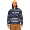 Marmot Men’s Drop Line 1/2 Zip Pullover Lightweight 100-Weight Sweater Fleece Jacket(Arctic Navy Nordic 22535)