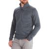 Marmot Men’s Drop Line 1/2 Zip Pullover Lightweight 100-Weight Sweater Fleece Jacket(Steel Onyx 1515)