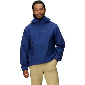 MARMOT Men’s Precip Eco Waterproof Rain Jacket – 100% Recycled, Breathable, Lightweight, Packable Raincoat(Twilight Blue I)