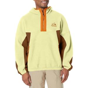 MARMOT Men’s Super Aros Fleece Hoody Jacket, Wheat/Pinecone/Tangelo, Large