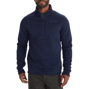 Marmot Men’s Drop Line 1/2 Zip Pullover Lightweight 100-Weight Sweater Fleece Jacket(Arctic Navy 2975)