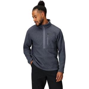 Marmot Men’s Drop Line 1/2 Zip Pullover Lightweight 100-Weight Sweater Fleece Jacket(Steel Onyx Heather)