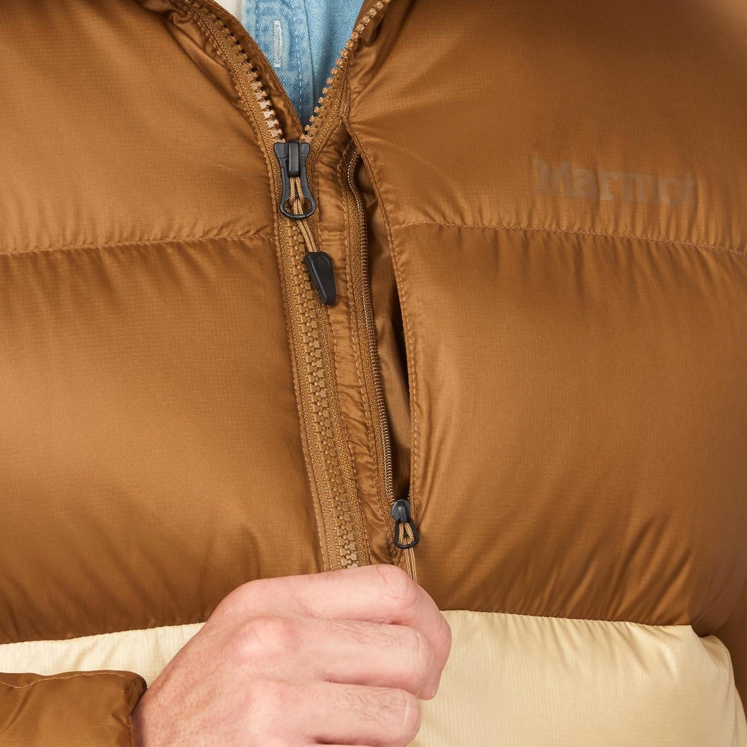 imageMARMOT Mens Guides Down Hoody Jacket HazelLight Oak Large