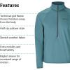 MARMOT Men’s Leconte Fleece 1/2 Zip Pullover Jacket(Emerald Blue)