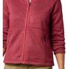MARMOT Women’s Drop Line Full Zip Sweater Knit Jacket, Dried Rose Heather, Large