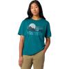 Marmot Women’s Women’s Coastal Logo Short Sleeve T-Shirt(Emerald Blue)